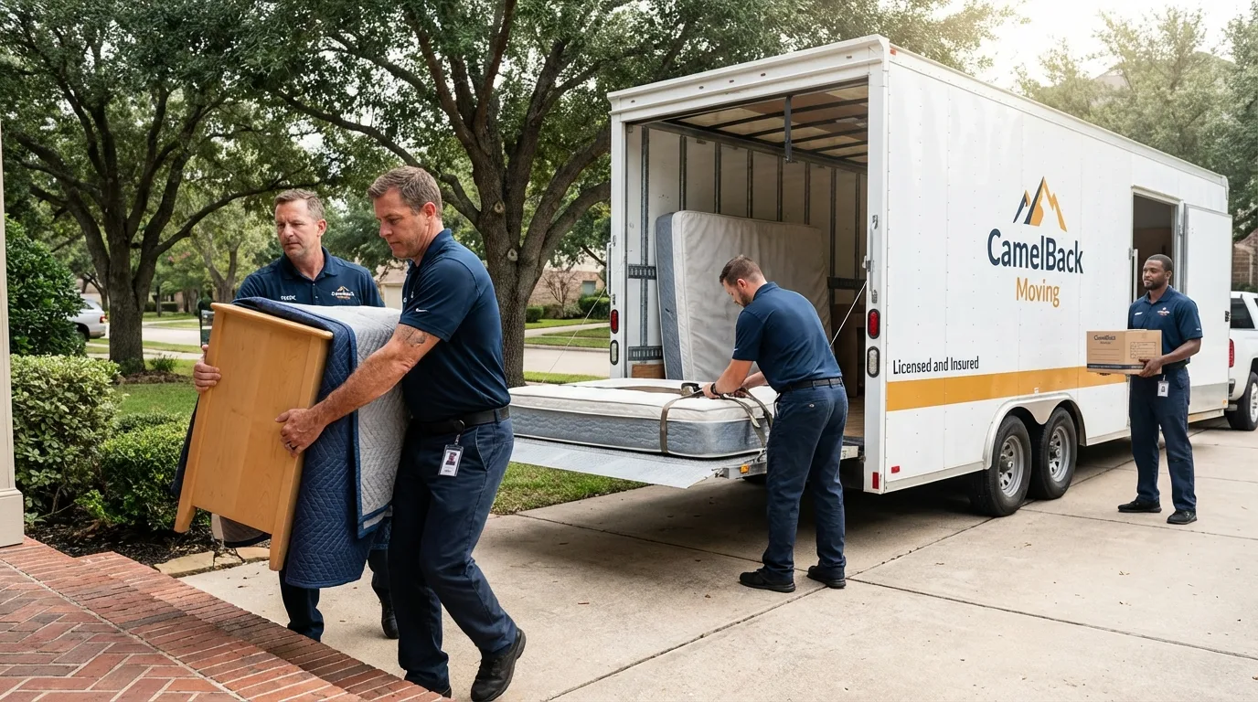 Crew loading residential truck for cross-state move from Williamston, SC
